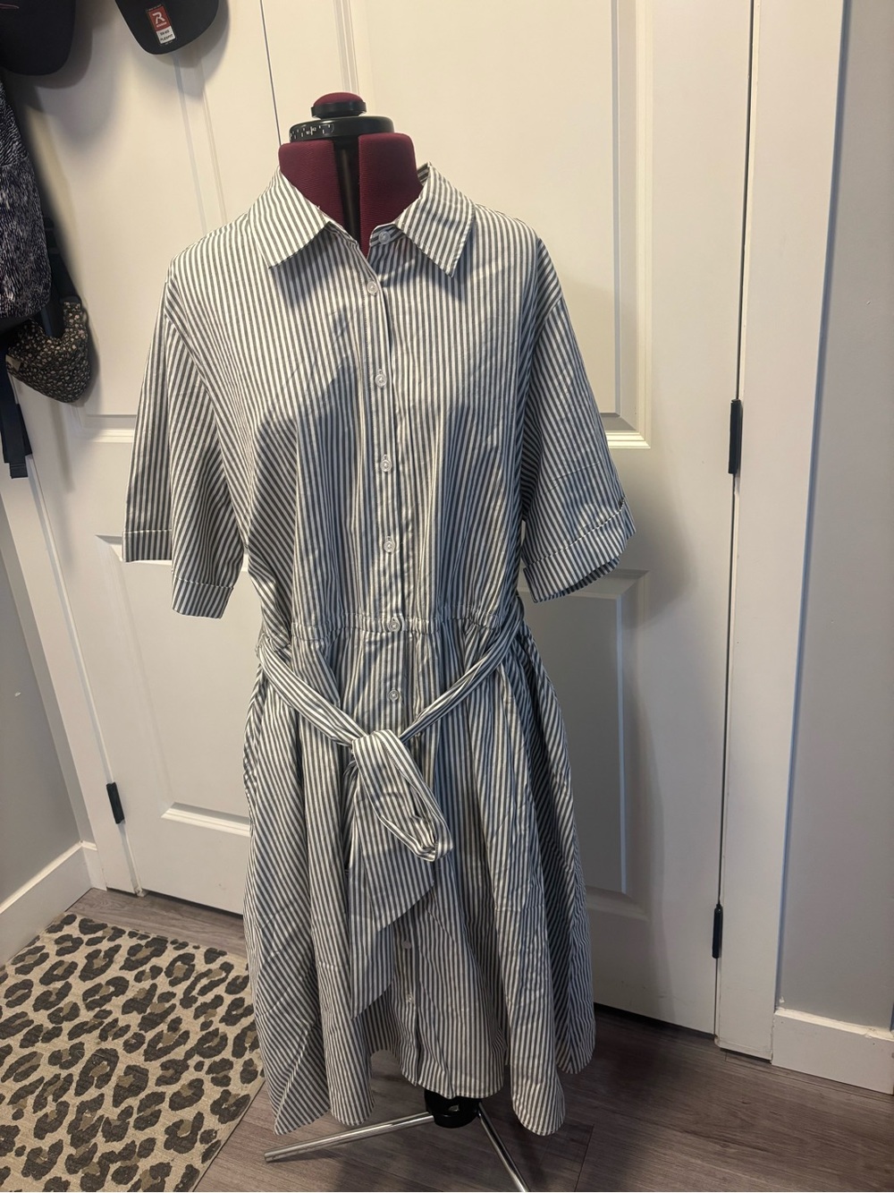 Lane Bryant Midi Shirt Dress - White/Black